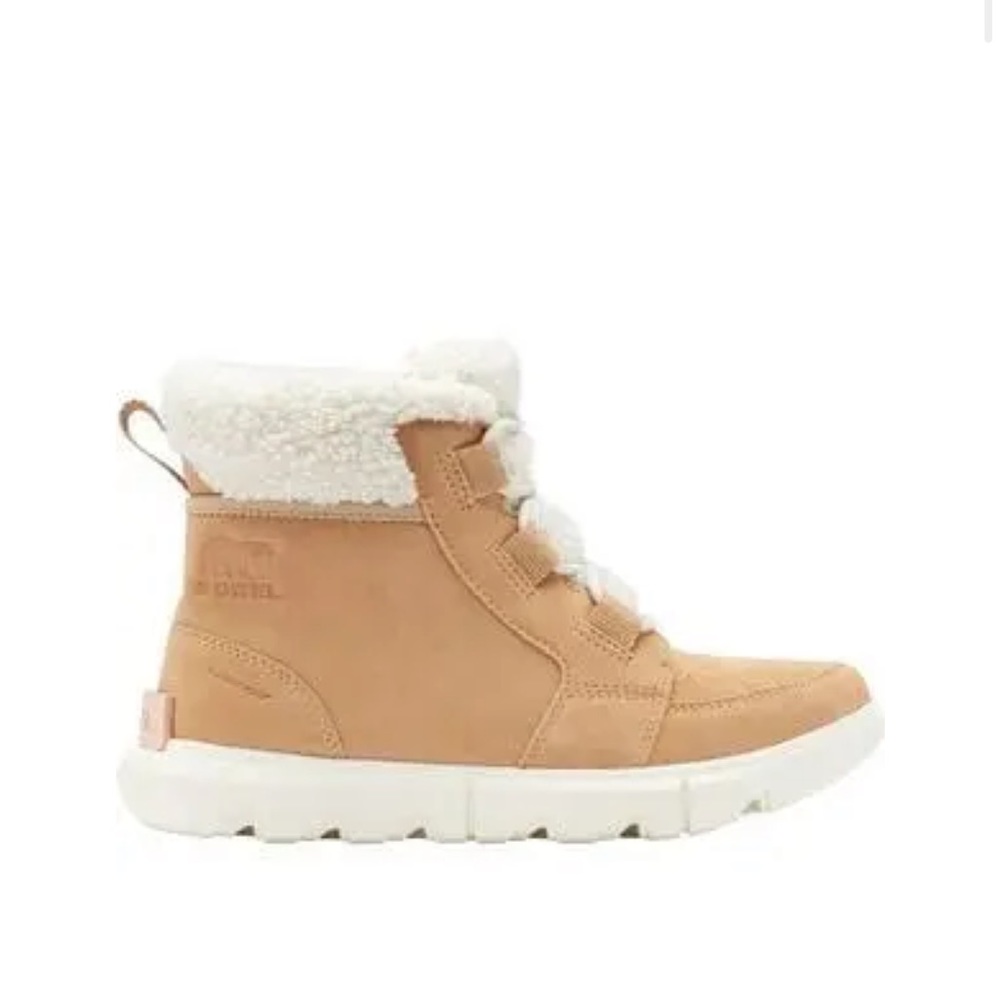 Sorel Explorer II Carnival Cozy Boots For Women size 8 Canoe/Sea Salt